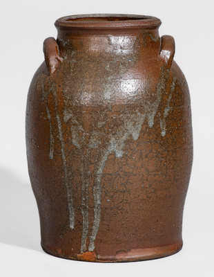 SMITH, JR. (Samuel Smith Pottery, Knox County, TN) Salt-Glazed Stoneware Jar, c1820-30