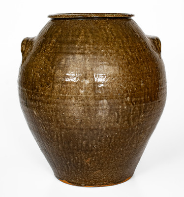 Alkaline-Glazed Lincoln County, NC Stoneware Jar, c1850-1880