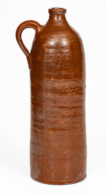 Unusual Greene County, Tennessee Redware Jug, c1840-80
