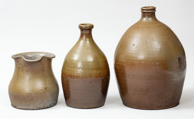 Three Pieces of Middle Tennessee Salt-Glazed Stoneware