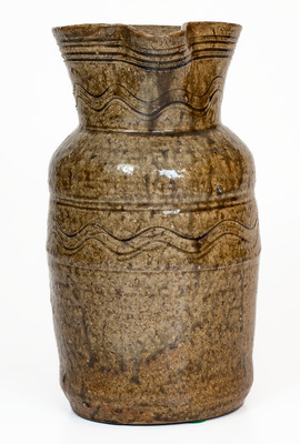 Alkaline-Glazed Stoneware Pitcher, Georgia or Alabama, circa 1850-80