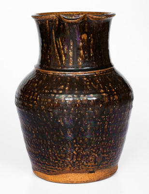 Alkaline-Glazed Stoneware Pitcher, probably W.F. Hahn, Trenton, South Carolina