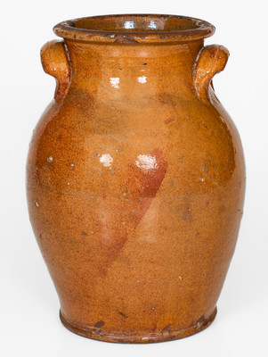 Tennessee Glazed Redware Jar, c1840-1880