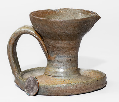 Middle Tennessee Salt-Glazed Stoneware Grease Lamp, late 19th or early 20th century