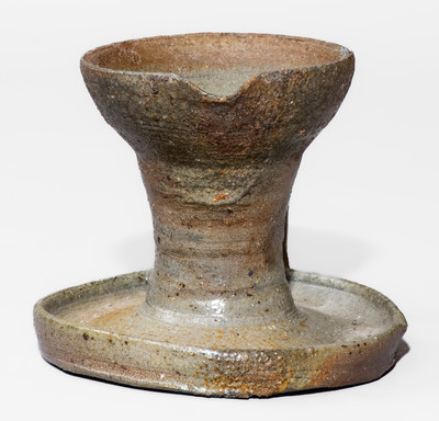 Middle Tennessee Salt-Glazed Stoneware Grease Lamp, late 19th or early 20th century