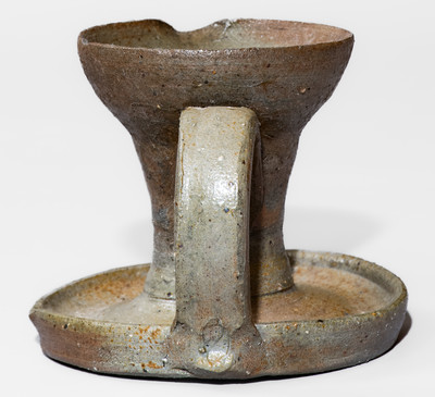 Middle Tennessee Salt-Glazed Stoneware Grease Lamp, late 19th or early 20th century