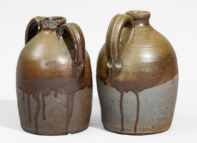 Two Small-Sized Middle Tennessee Salt-Glazed Stoneware Jugs