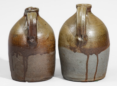 Two Small-Sized Middle Tennessee Salt-Glazed Stoneware Jugs