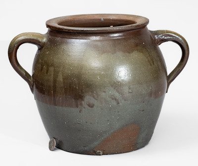 Rare Large-Sized Middle Tennessee Salt-Glazed Stoneware Flowerpot