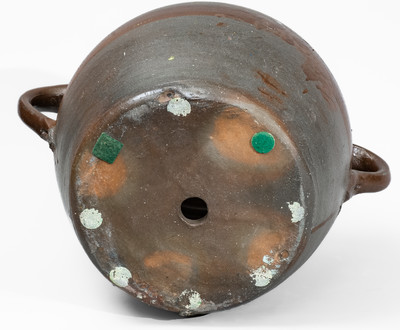 Rare Large-Sized Middle Tennessee Salt-Glazed Stoneware Flowerpot