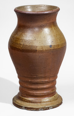 Middle TN Stoneware Vase w/ Brown Slip Decoration, late 19th or early 20th century