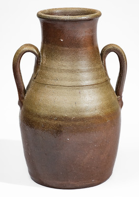 Large-Sized Middle Tennessee Stoneware Vase w/ Brown Slip Decoration