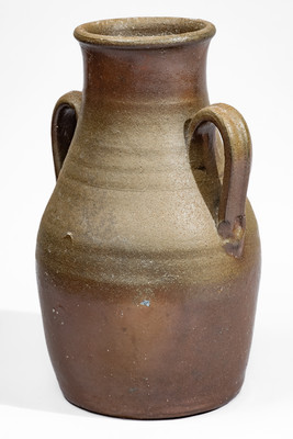 Large-Sized Middle Tennessee Stoneware Vase w/ Brown Slip Decoration