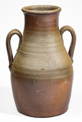 Large-Sized Middle Tennessee Stoneware Vase w/ Brown Slip Decoration