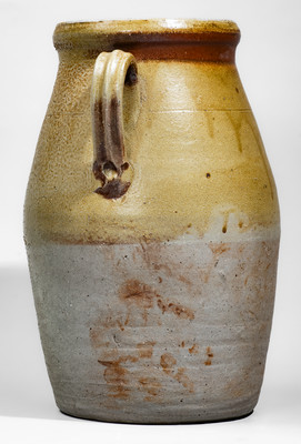 Two-Gallon Middle TN Salt-Glazed Stoneware Churn, late 19th or early 20th century