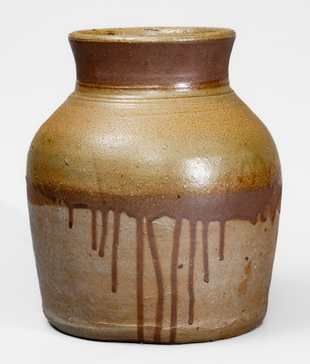 Middle Tennessee Squat-Shaped Salt-Glazed Stoneware Jar