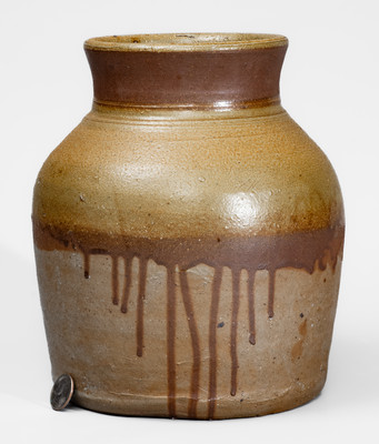 Middle Tennessee Squat-Shaped Salt-Glazed Stoneware Jar