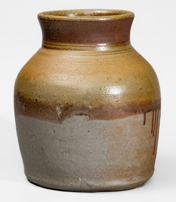 Middle Tennessee Squat-Shaped Salt-Glazed Stoneware Jar