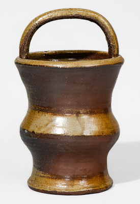 Middle Tennessee Salt-Glazed Stoneware Basket w/ Brown Slip