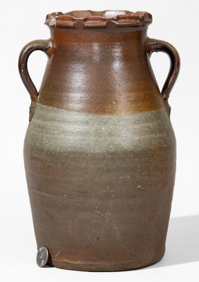 Large-Sized Salt-Glazed Middle TN Stoneware Vase w/ Brown Slip Decoration