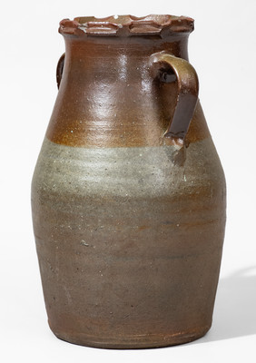 Large-Sized Salt-Glazed Middle TN Stoneware Vase w/ Brown Slip Decoration