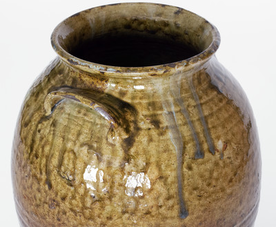 Fine attrib. Jesse P. Bodie Pottery, Kirksey's Crossroads, Edgefield District, SC Stoneware Jar