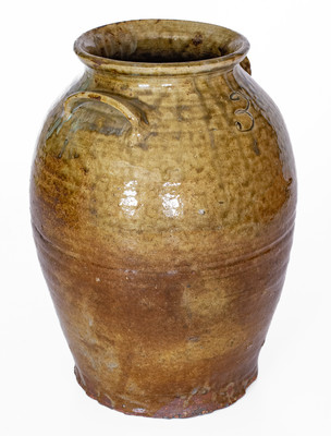 Fine attrib. Jesse P. Bodie Pottery, Kirksey's Crossroads, Edgefield District, SC Stoneware Jar