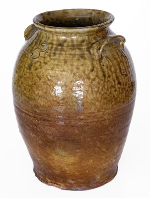 Fine attrib. Jesse P. Bodie Pottery, Kirksey's Crossroads, Edgefield District, SC Stoneware Jar