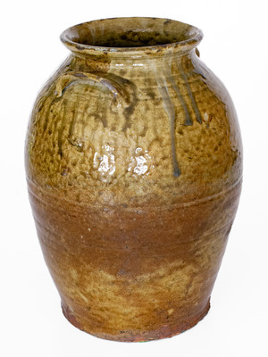 Fine attrib. Jesse P. Bodie Pottery, Kirksey's Crossroads, Edgefield District, SC Stoneware Jar