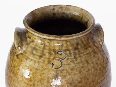 Fine attrib. Jesse P. Bodie Pottery, Kirksey's Crossroads, Edgefield District, SC Stoneware Jar