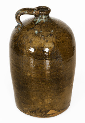 Cleburne County, Alabama Stoneware Jug w/ Rutile Decoration, fourth quarter 19th century