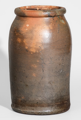Extremely Rare "Made by James Harris / Mohawk Ten" Salt-Glazed Stoneware Canning Jar, Tennessee