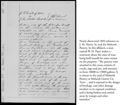 Extremely Rare "Made by James Harris / Mohawk Ten" Salt-Glazed Stoneware Canning Jar, Tennessee