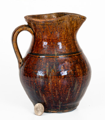 Alkaline-Glazed Buncombe County, North Carolina Stoneware Pitcher, second half 19th century
