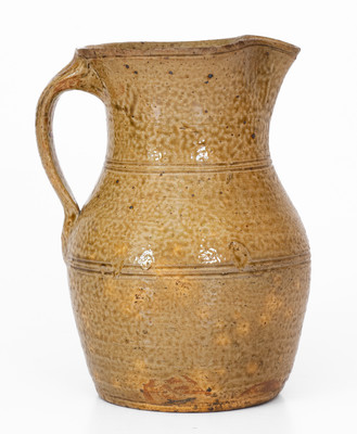 Fine attrib. Jeremiah Franklin Morton, Perry County, Alabama Stoneware Pitcher