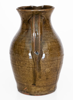 Rare attrib. Thomas Owenby, Union County, SC Stoneware Pitcher w/ Iron Oxide Decoration