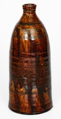 Fine Sand Mountain, Alabama Alkaline-Glazed Stoneware Jug w/ Incised Decoration, c1850-1880