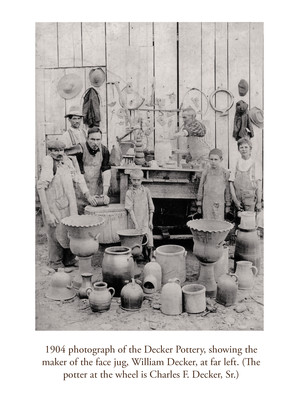 Extremely Rare and Important "Made By Wm. Decker / July 9th 1892" Presentation Face Jug, Washington Co, TN