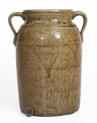 Alkaline-Glazed Stoneware Table Churn, Georgia or Alabama, c1850-80