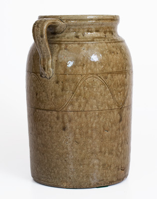 Alkaline-Glazed Stoneware Table Churn, Georgia or Alabama, c1850-80