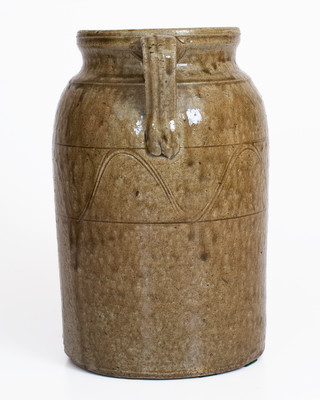 Alkaline-Glazed Stoneware Table Churn, Georgia or Alabama, c1850-80