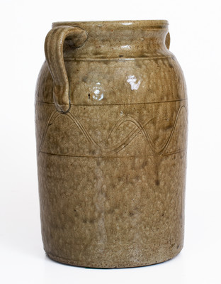 Alkaline-Glazed Stoneware Table Churn, Georgia or Alabama, c1850-80