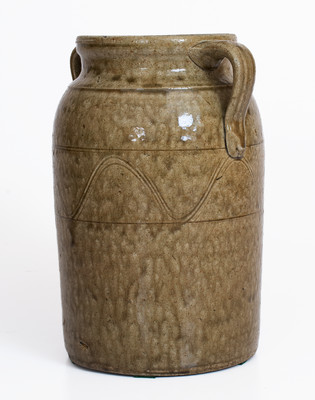 Alkaline-Glazed Stoneware Table Churn, Georgia or Alabama, c1850-80