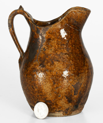 Extremely Rare JS PENLAND (Buncombe County, NC) Small-Sized Stoneware Pitcher