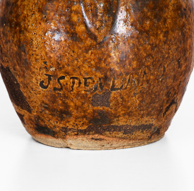Extremely Rare JS PENLAND (Buncombe County, NC) Small-Sized Stoneware Pitcher