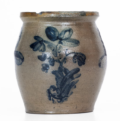 Rare and Fine Washington County, Virginia Small-Sized Stoneware Jar w/ Elaborate Decoration