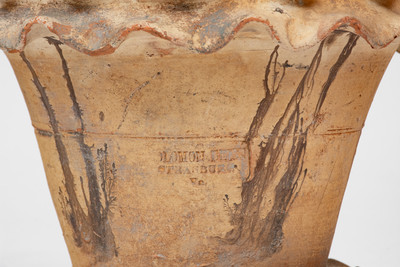 Three Strasburg, Virginia Redware Flowerpots, fourth quarter 19th century