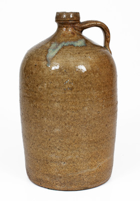 Rare attrib. Shimuel Timmerman, Lanier County, GA Stoneware Jug w/ Rutile Decoration