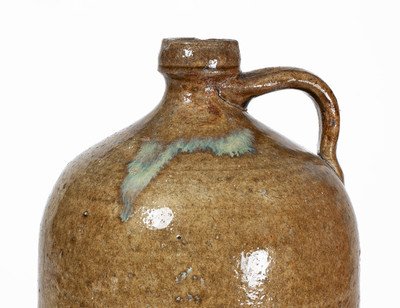 Rare attrib. Shimuel Timmerman, Lanier County, GA Stoneware Jug w/ Rutile Decoration