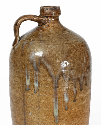 Rare attrib. Shimuel Timmerman, Lanier County, GA Stoneware Jug w/ Rutile Decoration